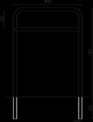 1000 x 1500 mm m. Q., Einbet. -250 mm