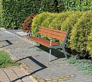 Sitzbank FLOWING mit Rückenlehne und Armlehnen