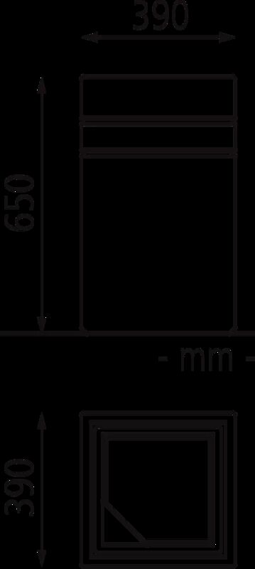 Abfallbehälter BRNO aus Beton natur