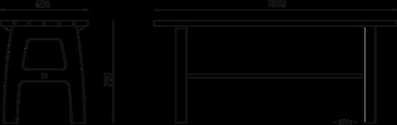 Tisch KOBE mit Holzbelattung Kiefer