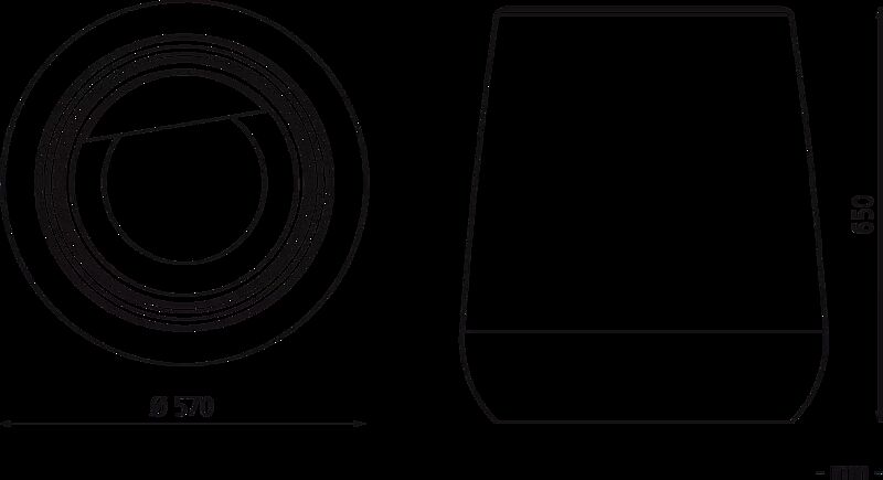 Abfallbehälter KOBE aus Beton