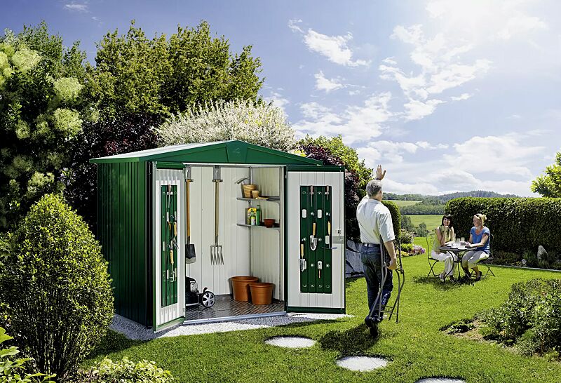 Gerätehaus EUROPA - Modell 4 dunkelgrün