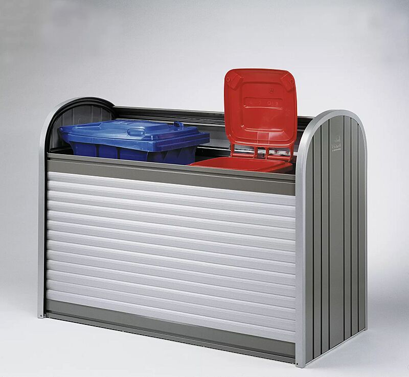 Universal-Depot STOREMAX® - Modell 190 in silber-metallic - Rück-/Seitenwände dunkelgrau