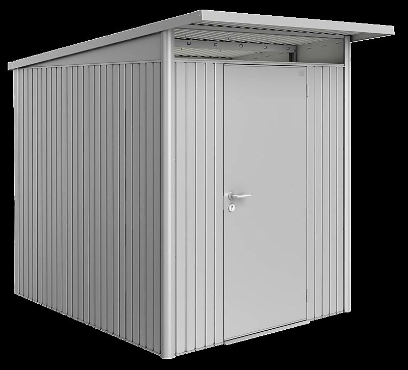 Gerätehaus AVANTGARDE®, Größe 2, in silber-metallic, mit Einflügeltür