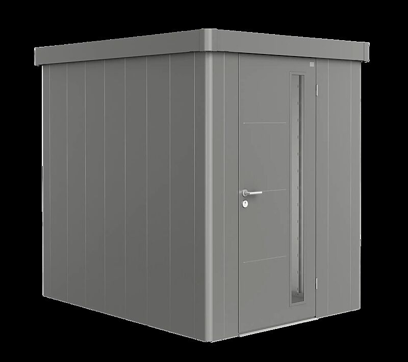 Gerätehaus NEO, Modell 2A , in quarzgrau-metallic, mit Einflügeltür