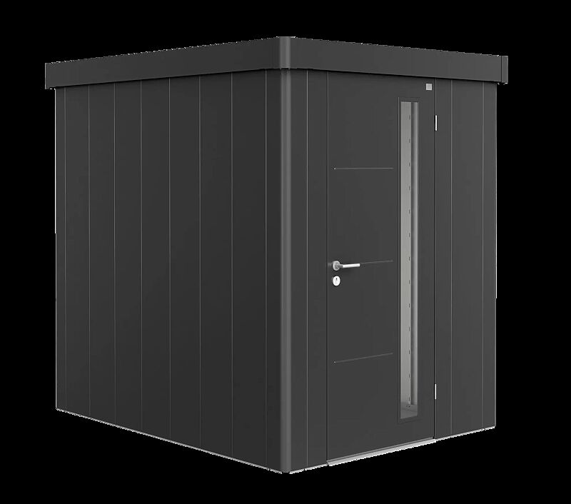 Gerätehaus NEO, Modell 2A, in dunkelgrau-metallic, mit Einflügeltür