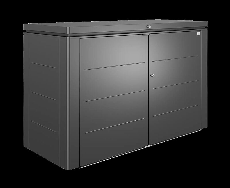 Fahrradbox HIGHBOARD, Modell 200, in dunkelgrau-metallic