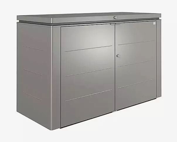 Fahrradbox HIGHBOARD, Modell 200, in quarzgrau-metallic