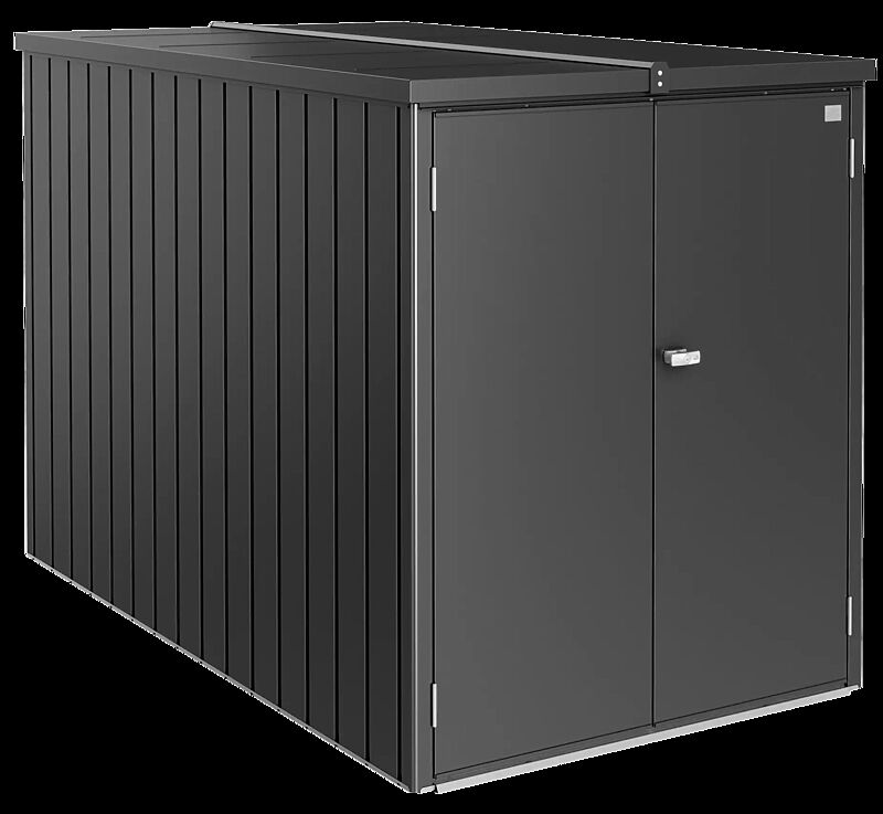 Minigarage AUSTRIA, feuerverzinkt und polyamid-einbrennlackiert in dunkelgrau-metallic