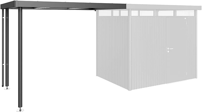 Seitendach für Gerätehaus HighLine®, Modell 2 in dunkelgrau-metallic