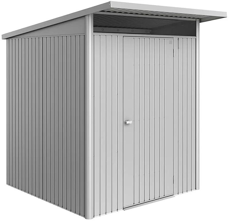 Gerätehaus AVANTGARDE®ECO, Größe A1, in silber-metallic, mit Einflügeltür