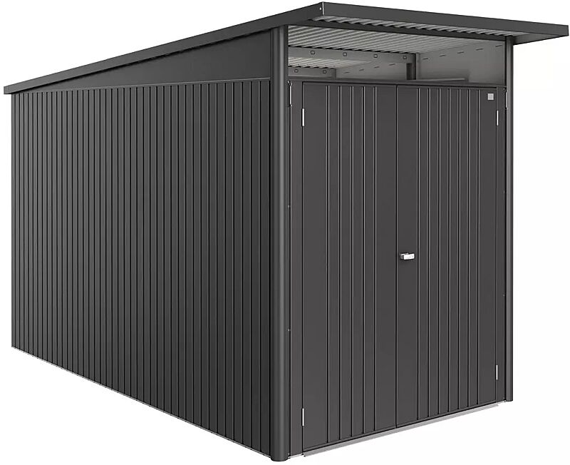 Gerätehaus AVANTGARDE®ECO, Größe A4, dunkelgrau-metallic, mit Doppelflügeltür