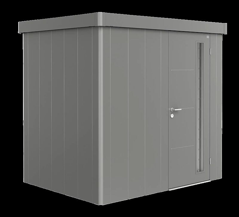 Gerätehaus NEO, Modell 1B, in quarzgrau-metallic, mit Einflügeltür