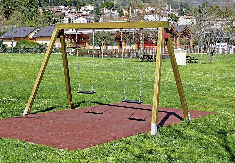 Doppelschaukel BERNHARD mit 2 Standard-Sicherheitsschaukelsitzen