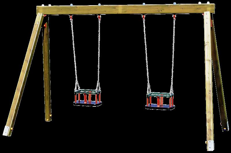 Doppelschaukel BERNHARD mit 2 Kleinkind-Sicherheitssitzen