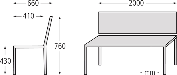 Sitzbank SILICIA m. R.