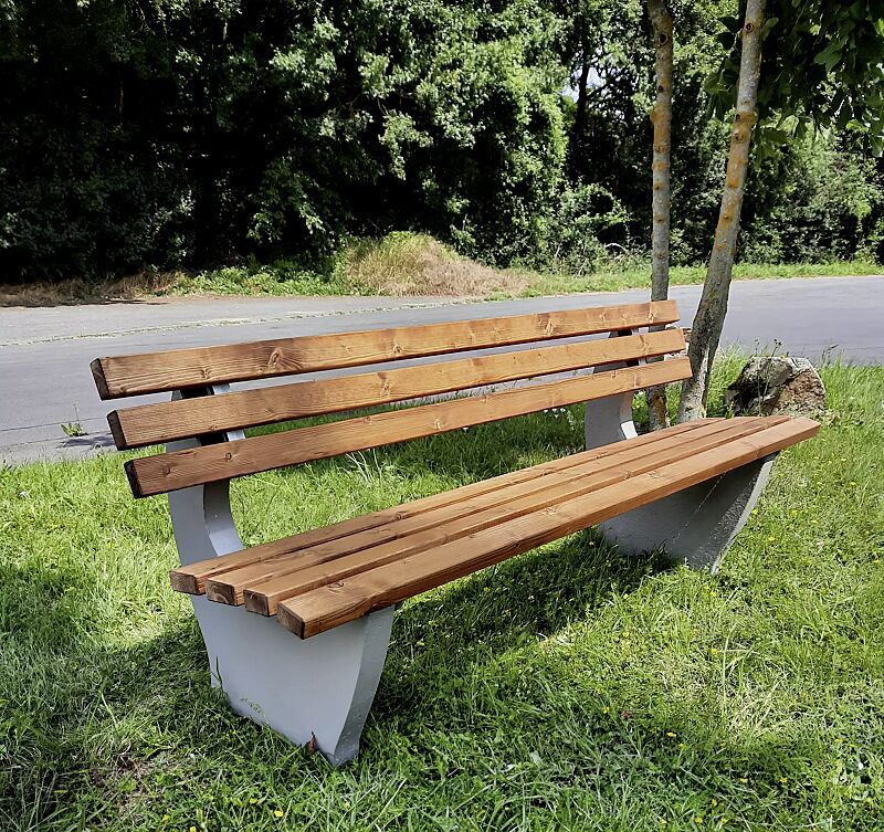 Sitzbank CATANIA mit Fichtenholzbelattung, lasiert