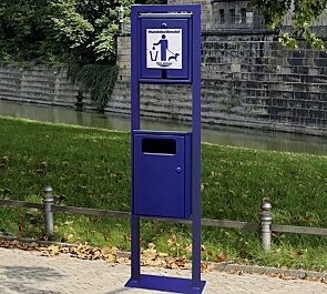 Hundetoilette RETRIEVER, zum Aufdübeln, in RAL 5002 ultramarinblau