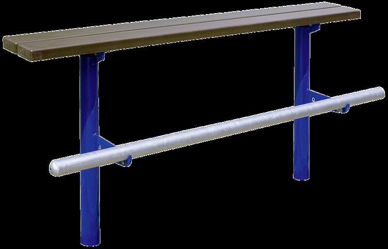 Jugendbank IBIZA, Stahlgestell in RAL 5010 enzianblau