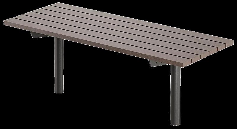 Tisch CORTONA mit WPC-Belattung, Stahlteile in RAL 7016 anthrazitgrau