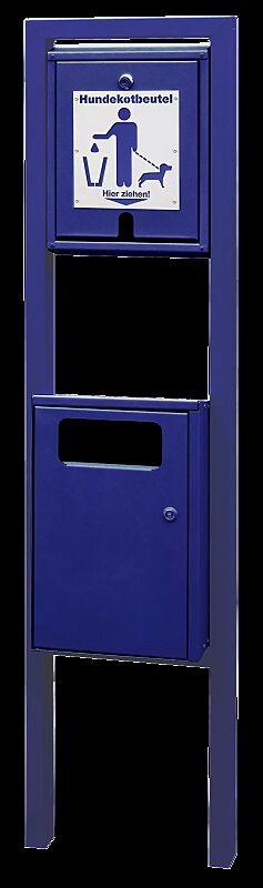 Hundetoilette RETRIEVER, zum Einbetonieren, in RAL 5002 ultramarinblau