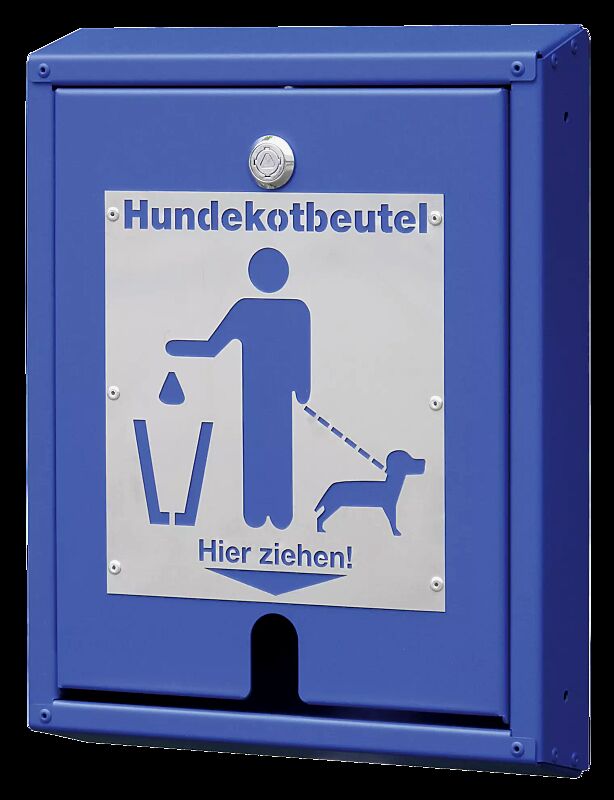 Hundekotbeutelspender RETRIEVER, in RAL 5002 ultramarinblau