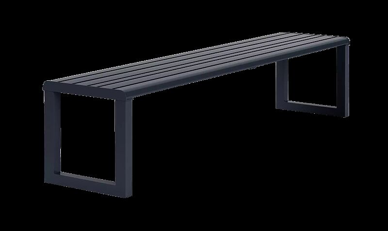 Sitzbank MANTUA ohne Rückenlehne, in eisenglimmergrau