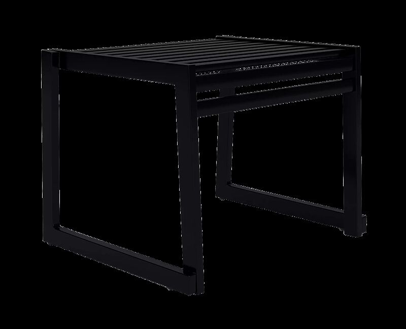 Sitz CORTINA ohne Rückenlehne, zum freien Aufstellen, in RAL 9005 tiefschwarz