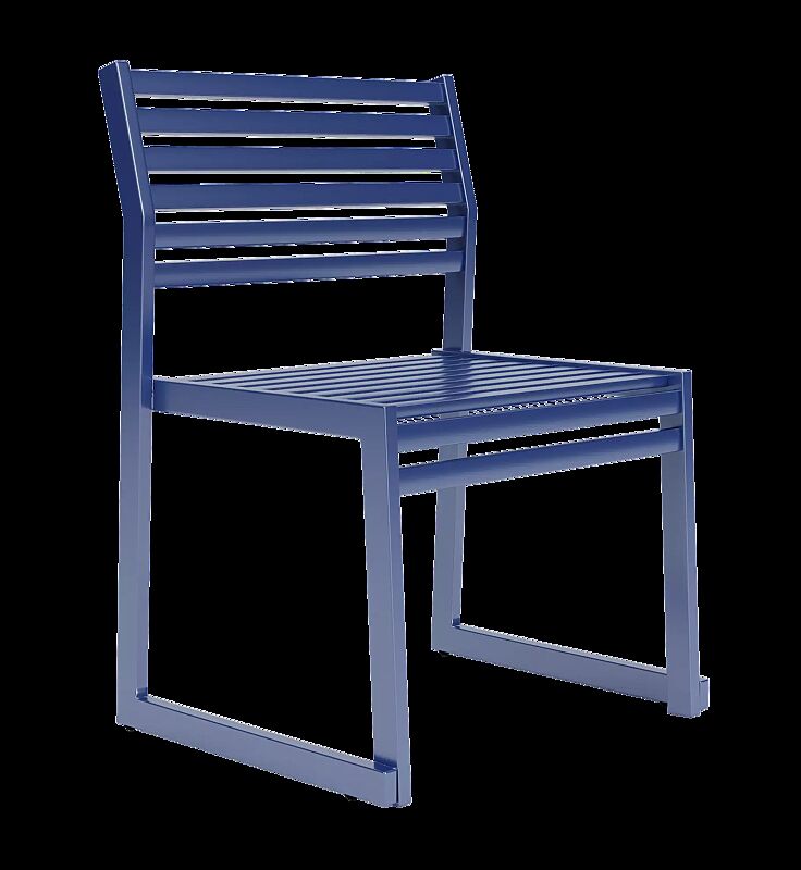 Sitz CORTINA mit Rückenlehne, zum freien Aufstellen, in RAL 5023 fernblau