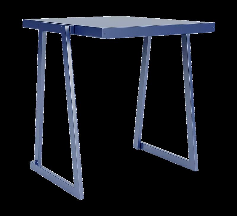 Tisch CORTINA, rechteckig, Breite 600 mm, zum freien Aufstellen, in RAL 5023 fernblau