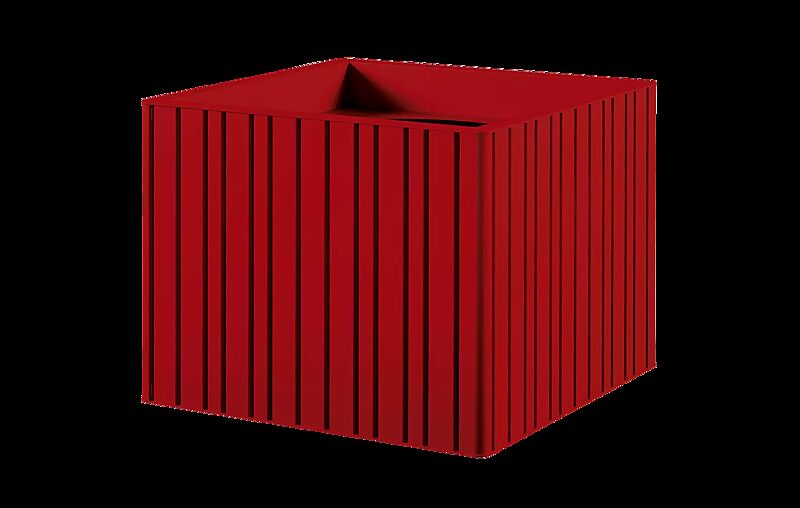 Pflanzbehälter MANTUA, 210 Liter, in RAL 3000 feuerrot