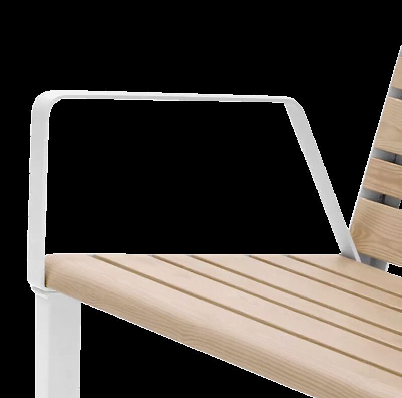 Armlehne, schräg für Sitzbank MANTUA mit Rückenlehne