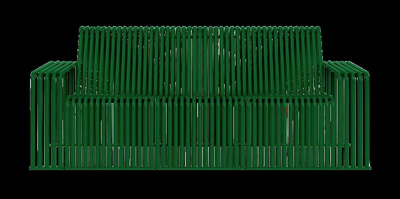 Lounge Couch ANZIO, 3-Sitzer, Breite 1980 mm, in RAL 6029 minzgrün