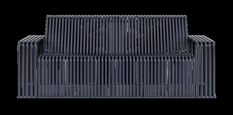 Lounge Couch ANZIO, 3-Sitzer, Breite 1980 mm, in eisenglimmergrau