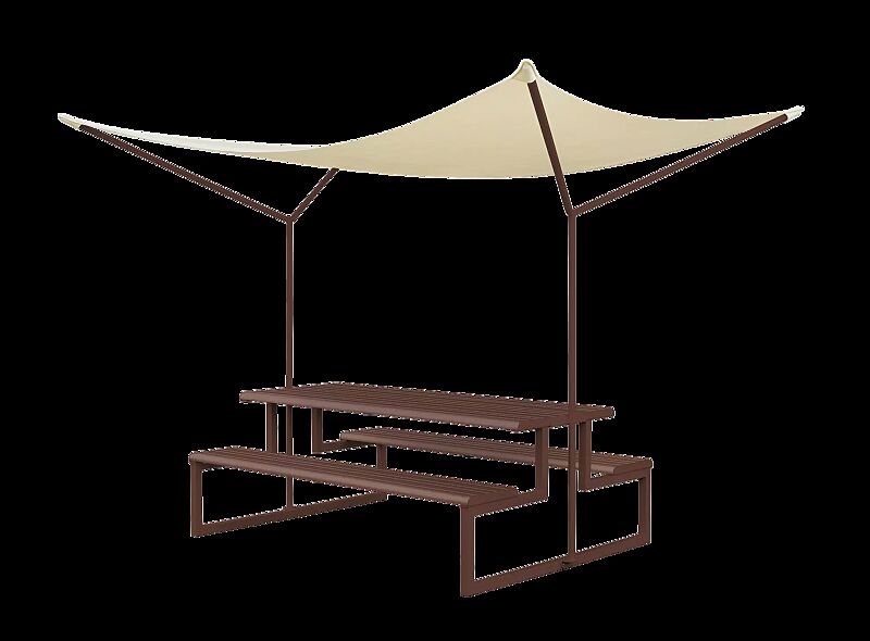 Freizeitüberdachung MANTUA, in corten