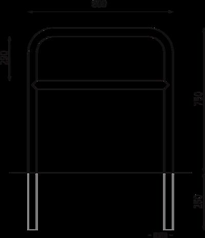 800 x 1000 mm m. Q., Einbet. -250 mm