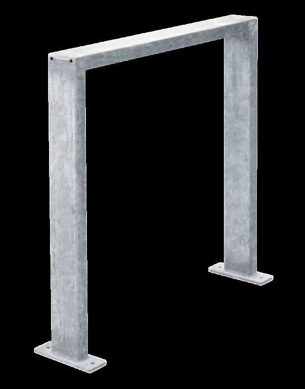 Anlehnbügel ELGIN ohne Quersteg, zum Aufdübeln, feuerverzinkt