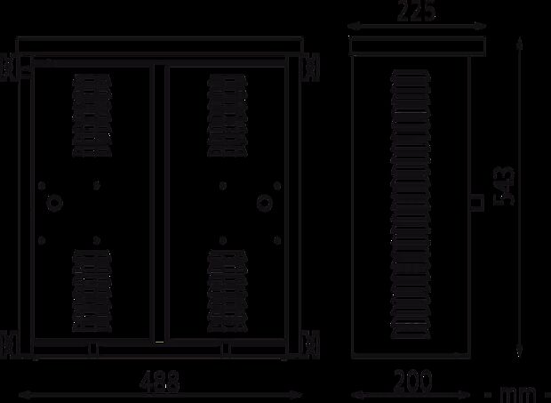 Ladegerätebox, 2 Schließfächer