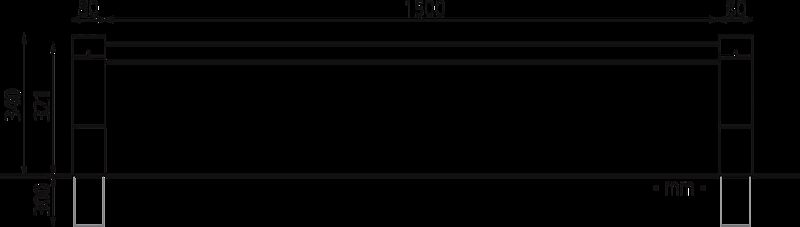 Rabattengeländer BARR Grundeinheit, Rundkopf