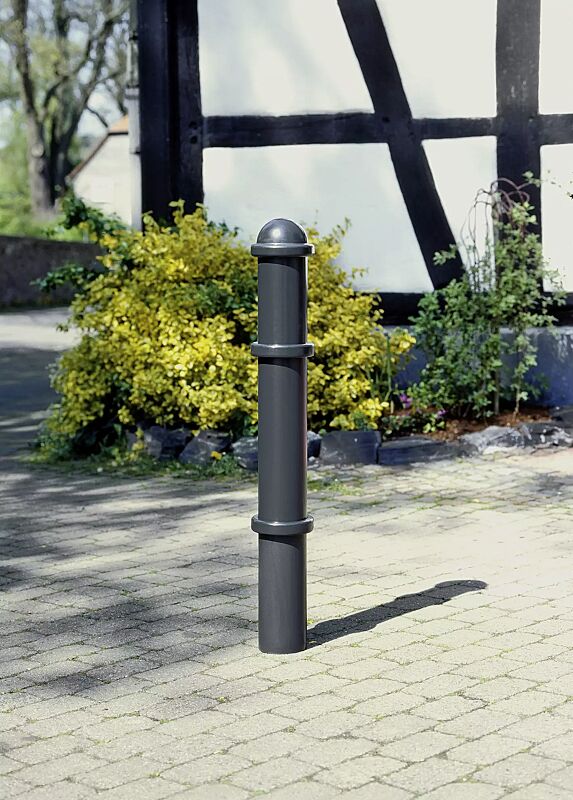 Poller ANDALUSIA zum Einbetonieren, in RAL 7021 schwarzgrau