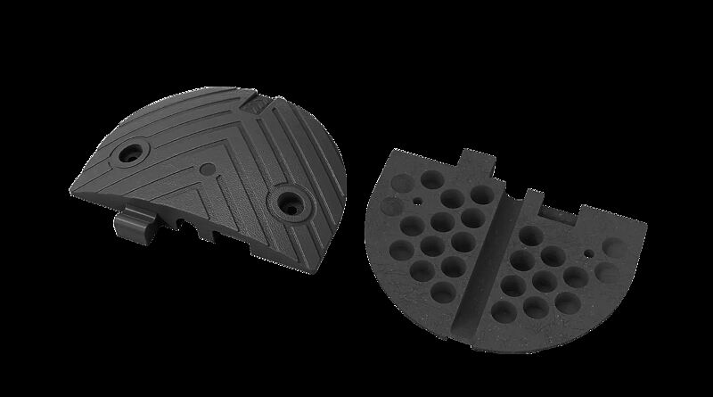 Fahrbahnschwelle KAMP Anfangs-/Endstück - schwarz