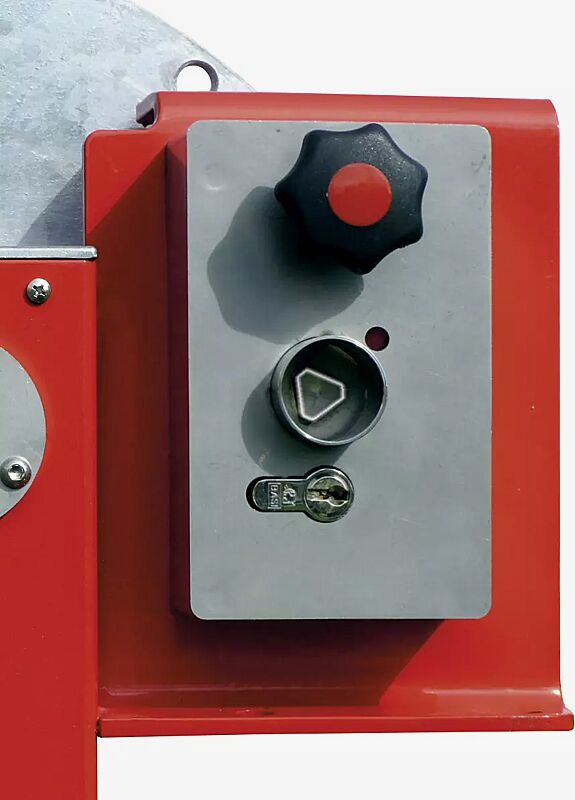 Schlosskasten mit Feuerwehrdreikant und Profilhalbzylinder für Hauptstütze