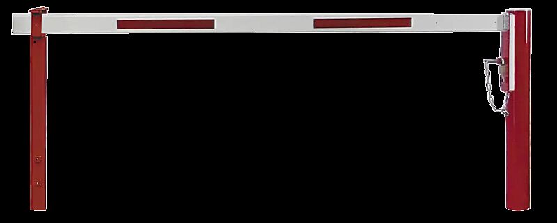 Wegesperre FLEN zum Einbetonieren, mit höhenverstellbarer Auflagestütze, Sperrbreite 2,5 m