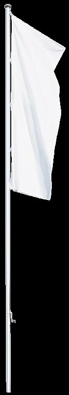 Zylindrischer Aluminium-Fahnenmast FAZIL Höhe über Flur 7 m, Ø 100 mm