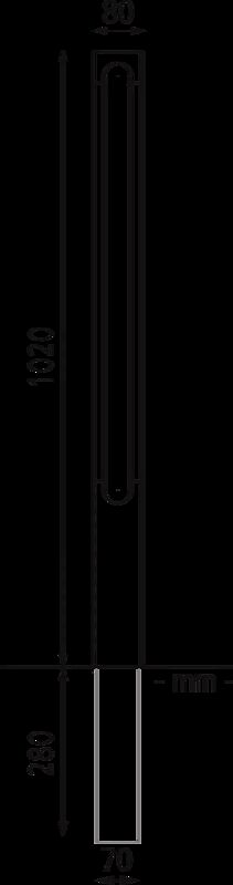 Poller BARR zum Einbetonieren, Flachkopf