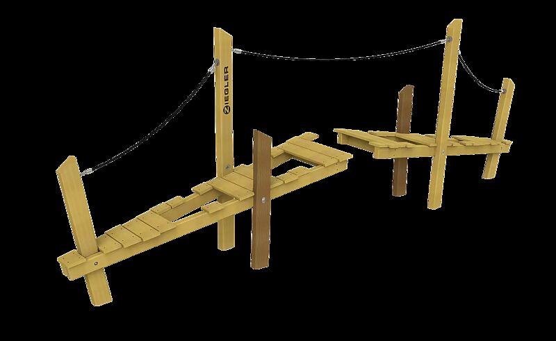 Spielbrücke DALR  aus Holz, Kollektion AUWALD