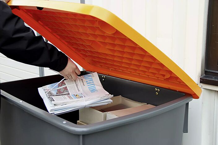 Streugutbehälter BACKUP, 400 Liter, in grau