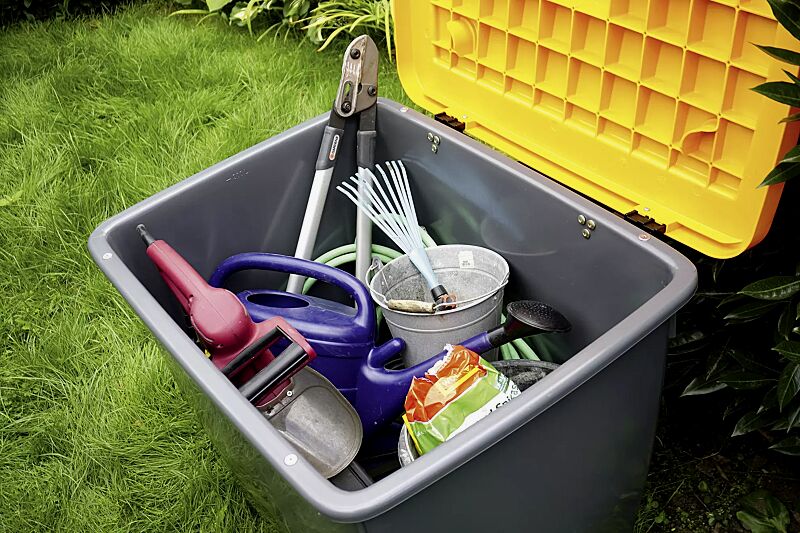 Streugutbehälter BACKUP, 210 Liter, in grau