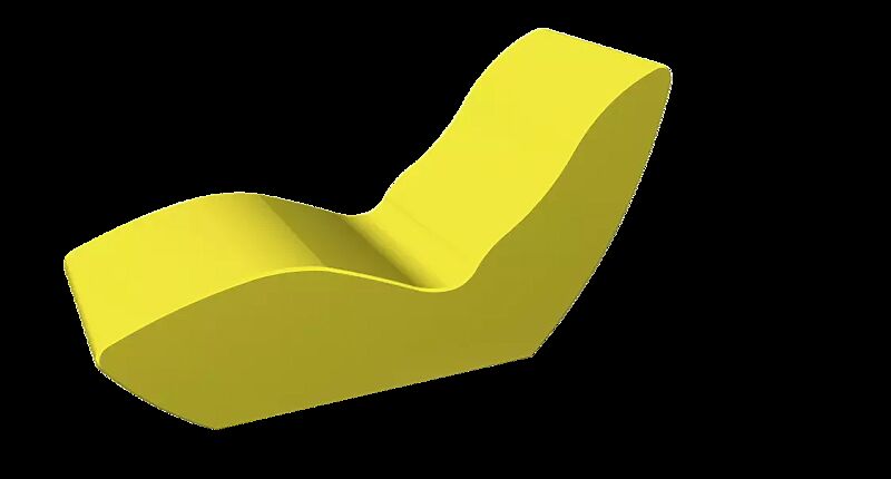 Liegebank LOUNGER LUNZI in RAL 1003 signalgelb