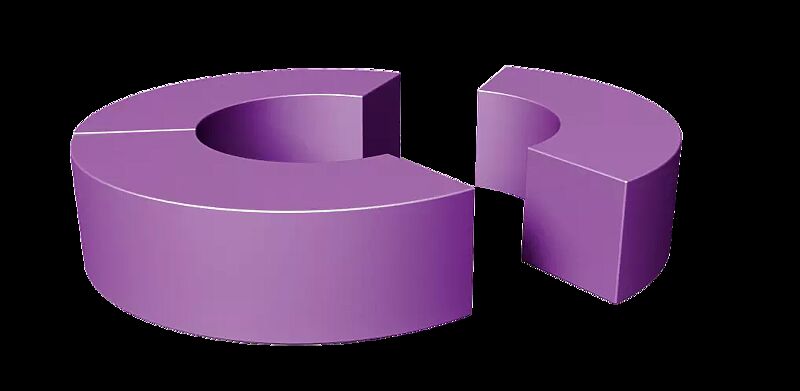 Sitzbänke CIRCLE TRIO in RAL 4008 signalviolett